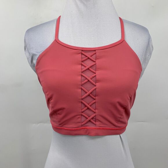 Lululemon Bikini Top Womens 4 Punch Shoreline High Neck UV Protect Swim Crop Top - Picture 3 of 9